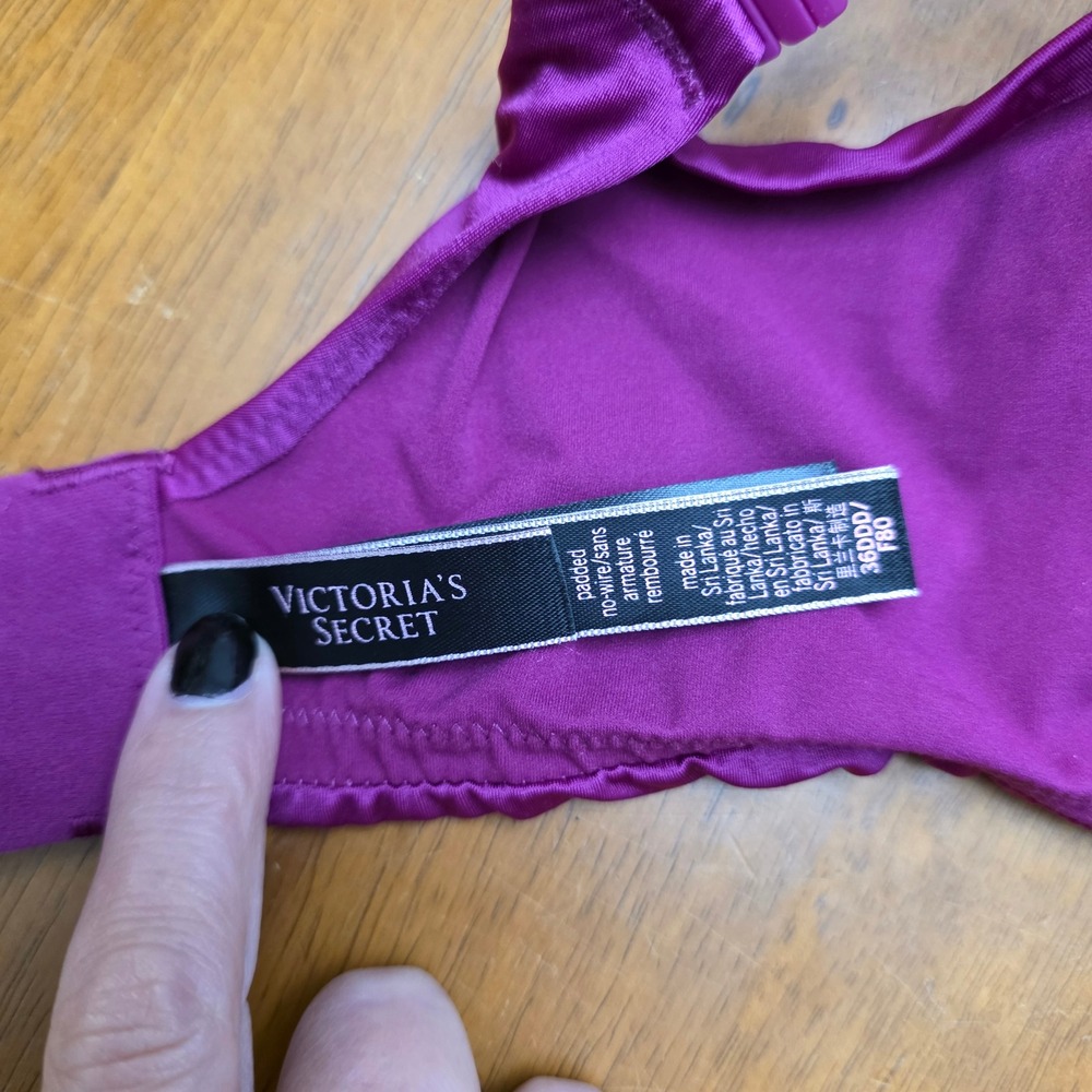 Victoria's Secret So Obsessed Padded No Wire Bra 36DDD Magenta Purple - Picture 4 of 5